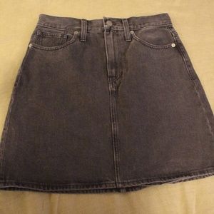 Madewell Black High Waisted Jean Skirt (Size 26)